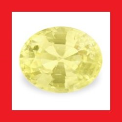 Sapphire Natural Ceylon - Canary Yellow Oval Facet - 0.260cts