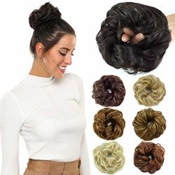 Rose Bud Hair Bun Extensions Messy Synthetic Chignon Hairpiece