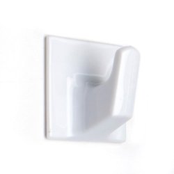 Bulk Hardware BH01156 Self Adhesive Hooks Small Square 30 X 30 Mm 1.1 4 Inch Square - White Pack Of 10