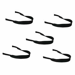 YEJI 5 PCS Black Neoprene Elastic Eyeglass and Sunglass Retainer Strap Band Eyewear Holder Strap Head Band Floater Cord reat Price and Quality