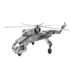 Mofun 632PCS 3D Helicopter Model Metal Puzzle Model Building Stainless Steel Toy