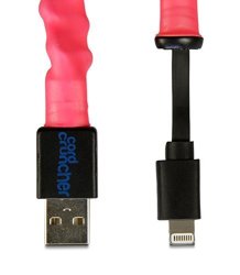 Cordcruncher Tangle Free Lightning Cable For Iphone 6S PLUS 6 PLUS 5S - Retail Packaging - Poppin Pink
