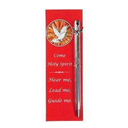 Come Holy Spirit Bookmark And Pen With Dove