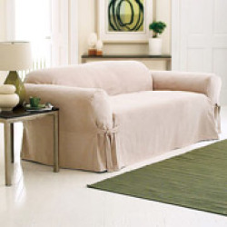 Surefit Soft Suede Couch Sofa Slipcover - Taupe