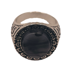 Men Statement Ring Signet - Silver - Original - Nathan - New - Vintage