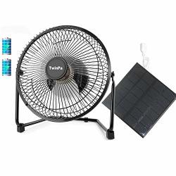 Solar Powered Fan For Camping Battery Powered Rechargeable Desk