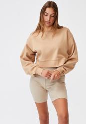 Cotton On Classic Cropped Crew - Caramel Brown