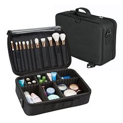 Hotrose Professhional Makeup Brush Bag- Cosmetic Artist Organizer Kit - Handle Shoulder Bag With Shoulder Strap Small Size Makeup Case
