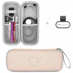 Travel Case For 3M Littmann Classic Iii lightweight II S.e. Cardiology Iv Stethoscope Comes With A Name Tag Gift For Nurse Golden Pink
