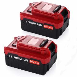 Powerextra 2 Pack 5.0AH 20 Max Lithium Replacement Battery Compatible With Porter Cable PCC685L PCC680L