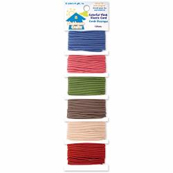 Clubhouse Crafts Elastic Cord-colorful Thick - 4YD Each Of 6 Colors