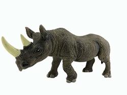Giftexpress 12 Jumbo Realistic Looking Rhino Toy - Vinyl Safari Zoo Animal Rhino Figure Educational Gift And Party Favors Toys For Kids And Classroom