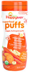 Happy - Baby Puffs Sweet Potato And Carrot - 60G