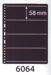 Prinz System 'hagner' Cardboard Pages 4-strip Pack Of 10 - 58mm H X 190mm W Ref 6064