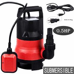 1 2HP Submersible Pump Portable With Float Switch Garden Pool Swimming Pool Transfer Pump 110V 60HZ