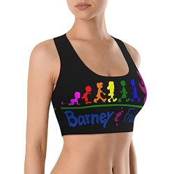 Barney & Friends Sports Running Vest U-shaped Yoga Vest Large Black