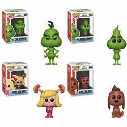 Funko Pop Movies: The Grinch Set Of 4: The Grinch Young Grinch Cindy-lou Who And Max The Dog