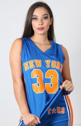 Pro Stars Unisex New York Basketball Set - Blue-orange - Blue-orange S