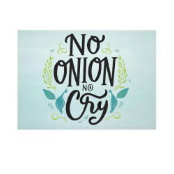 No Onions No Cry - Medium Glass Cutting Board