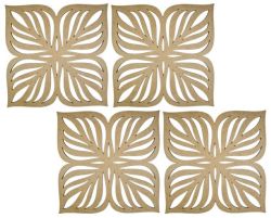 Square Leaves Underplates - Set Of 4