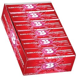 Bubblicious Bubble Gum Strawberry 18 Five-count Packs