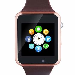 SMART WATCH Unlocked Touchscreen Smartwatch Compatible With Bluetooth android ios Partial Functions Call And Text Camera Notification Music Player Wrist Watch For Women Men Gold