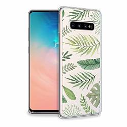 Hello Giftify Samsung S10 Case Hellogiftify Green Leaves Tpu Soft Gel Protective Case For Samsung S10