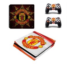 Decal Skin For PS4 Slim: Manchester United Red + White