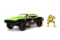 Jada Toys Hwr 1967 Chevy Camaro W tmnt Raphael Figure 1 24 Die-cast Vehicle