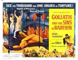 Goliath And The Sins Of Babylon Poster Movie 22 X 28 Inches - 56CM X 72CM 1964 Half Sheet Style A