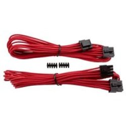 - Individually Sleeved Type 4 Psu Cables Eps Atx 12V - Red