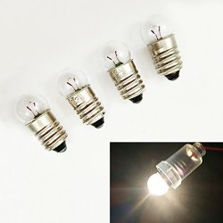 Miniature Screw Base Light Bulb E10 6V 0.5A 3W Lamp Flashlight Torch Work Light Pack Of 10