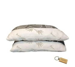 Orthopedic Bamboo Memory Foam Pillows - Set Of 2+ KEYRING-A5