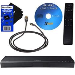 Samsung 4K Uhd Blu-ray DVD Player UBD-M8500 + Remote Control + Xtech Blu-ray Maintenance Kit + Xtech High-speed HDMI Cable W ethernet + Herofiber Ul