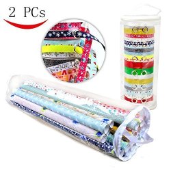 Wrapping Paper Organizer And Ribbon Organizer - Extra Long 36" Clear Paper Wrap Organizer Heavy Duty Pvc Clear Wrapping Paper Storage And Clear Ribbon Organizer