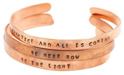 Copper Mantra Bracelet - Laugh. Live. Love