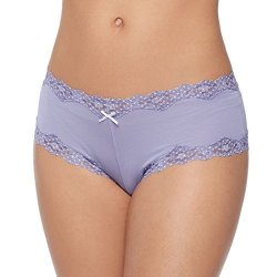 MAIDENFORM Cheeky Lace Hipster Purple White Dot 9