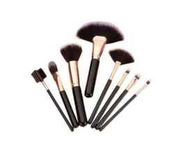 Black Make Up Brushes- 8 Pieces