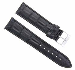18MM Italian Leather Watch Strap Band For Rolex Cellini Watch Black
