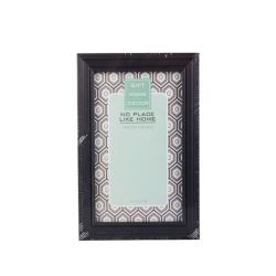 Picture Frame - Wooden - Rectangle - Black - 10CM X 15CM - 6 Pack