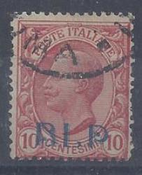 Italy 1921 Bip 10c With 11 Half Mm Overprint Fine Used