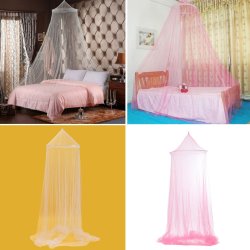White Dome Baby Mosquito Net For Toddler Crib Canopy Netting Dome Hanging 187cm