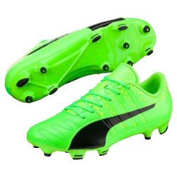 Puma Men's Evopower Vigor 3 Lth Fg Soccer Boots - Green black
