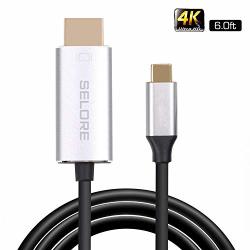 USB C To HDMI Cable For Macbook Pro 2019 2018-2016 Dell Xps 12 13 15 Samsung S8 And More- 6FT 1.8M