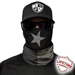 Salt Armour Face Mask Shield Protective Balaclava Bandana Microfiber Tube Neck Warmer Blackout Texas State Flag