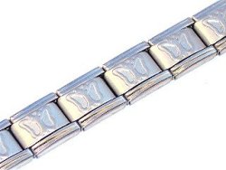 Italian Charms & Bracelets - 9mm Matte Starter Bracelet With Butterflies - 18 Links