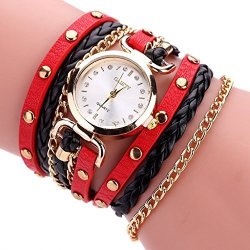 Womens Bracelet Watches Cooki On Clearance Lady Watches Female Watches Cheap Watches For WOMEN-Q3 Red A