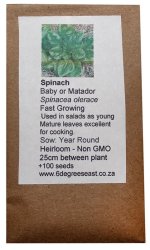 Heirloom Veg Seeds - Spinach - Matador