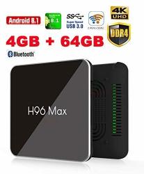 H96 Max X2 Amlogic S905X2 Android 8.1 4GB DDR4 RAM 64GB Rom Tv Box Android Tv Box 4K Ultra HD Support 2.4G 5.8G Dual Wifi