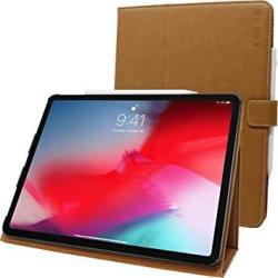 Snugg Ipad Pro 12.9 2018 Case Leather Ipad Pro 12.9 Case Cover Protective Flip Stand For Apple Ipad Pro 12.9 Apple Pencil Compatible - Electric Blue